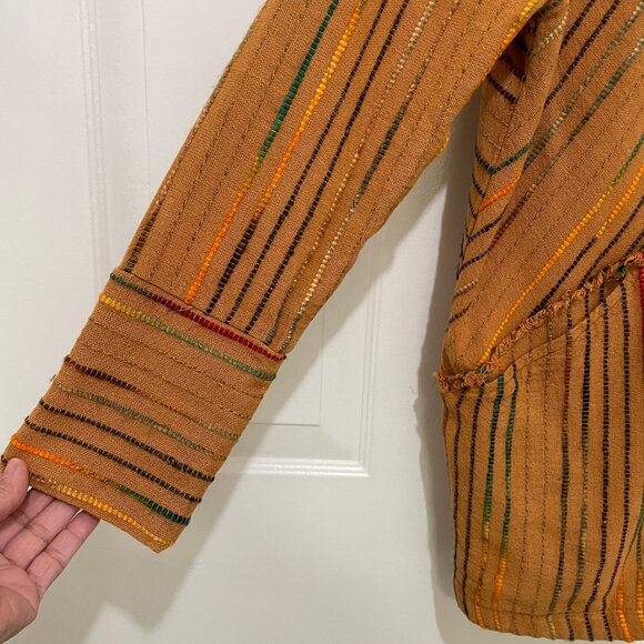 Soft Surroundings Kinsale Boucle Striped Jacket Top Boho Lagenlook Womens Large - Picture 2 of 10